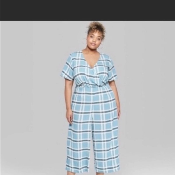3/$10 NWOT jumpsuit plaid - Picture 2 of 8